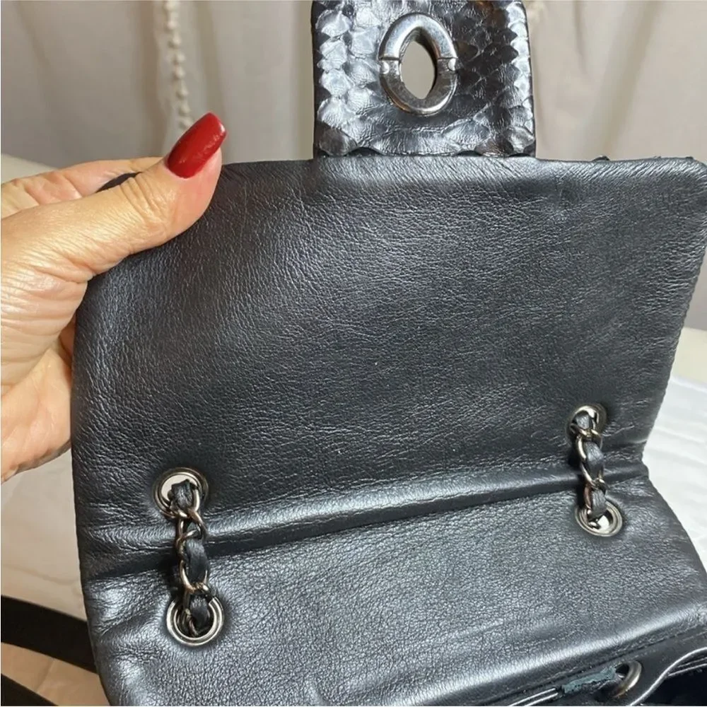 Justified Hunt  Black  snake skin  Backpack